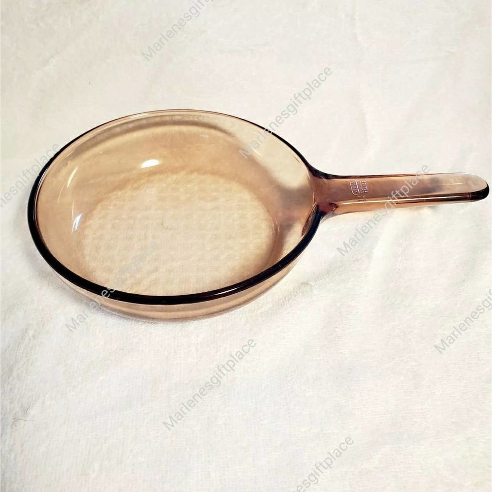 Vintage Corning Visions France Amber Skillet